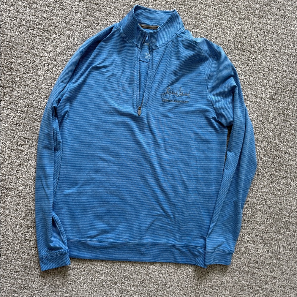 Men's Johnnie-O Blue 1/4 Zip Pullover-Small
